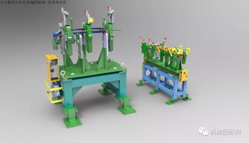 工程机械横梁焊接工装夹具设计 CATIA源文件 3D模型图纸